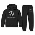 Mercedes-Benz Luxury youth hoodie jogger set, Black, Youth Large ages 10–12