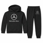 Mercedes-Benz Luxury youth hoodie jogger set, Black, Youth Large ages 10–12