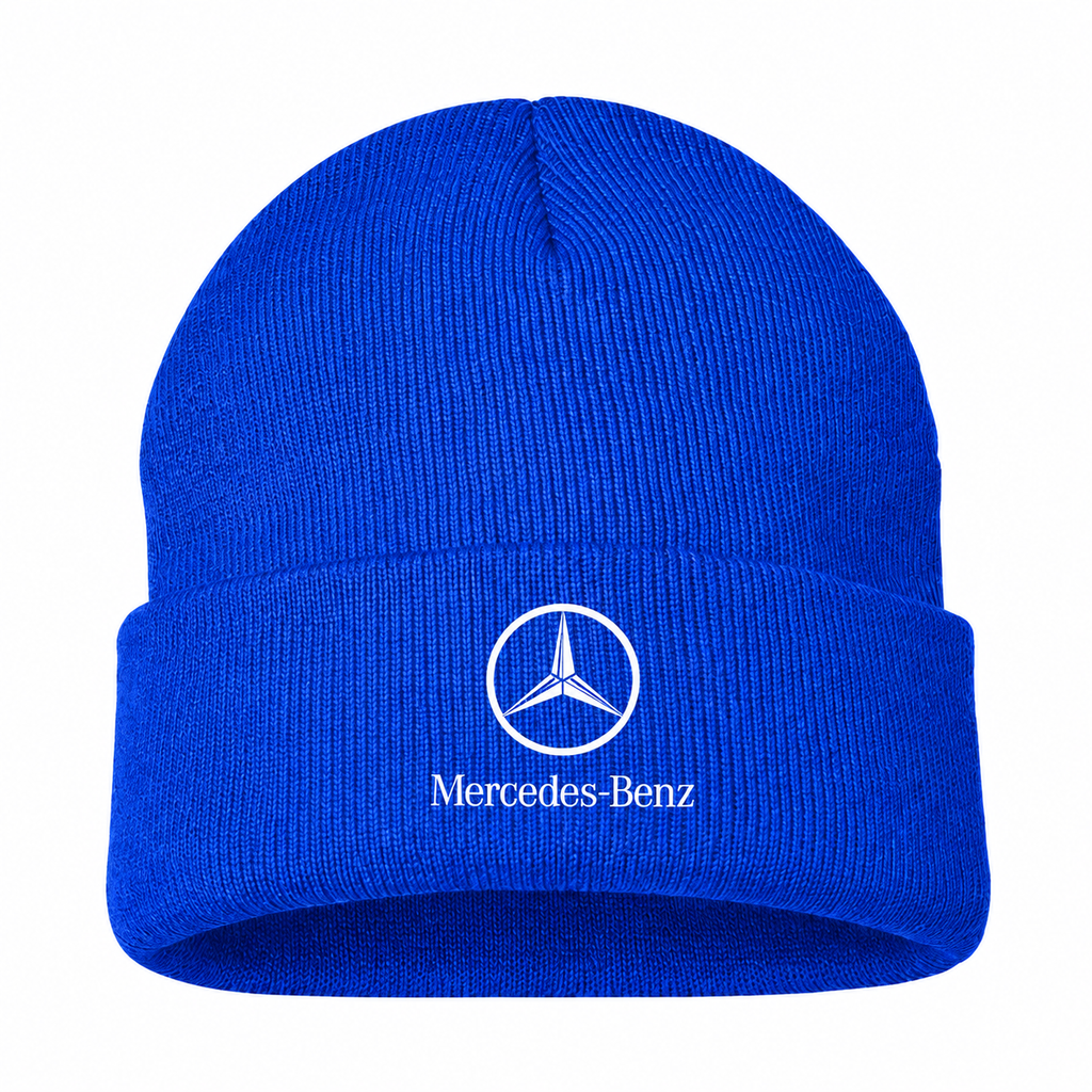 Men's Mercedes-Benz Luxury Beanie Hat — Blue — clean front main