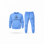 Men's Mercedes-Benz Luxury Sweatshirt Joggers Set | Color: Carolina Blue | Main