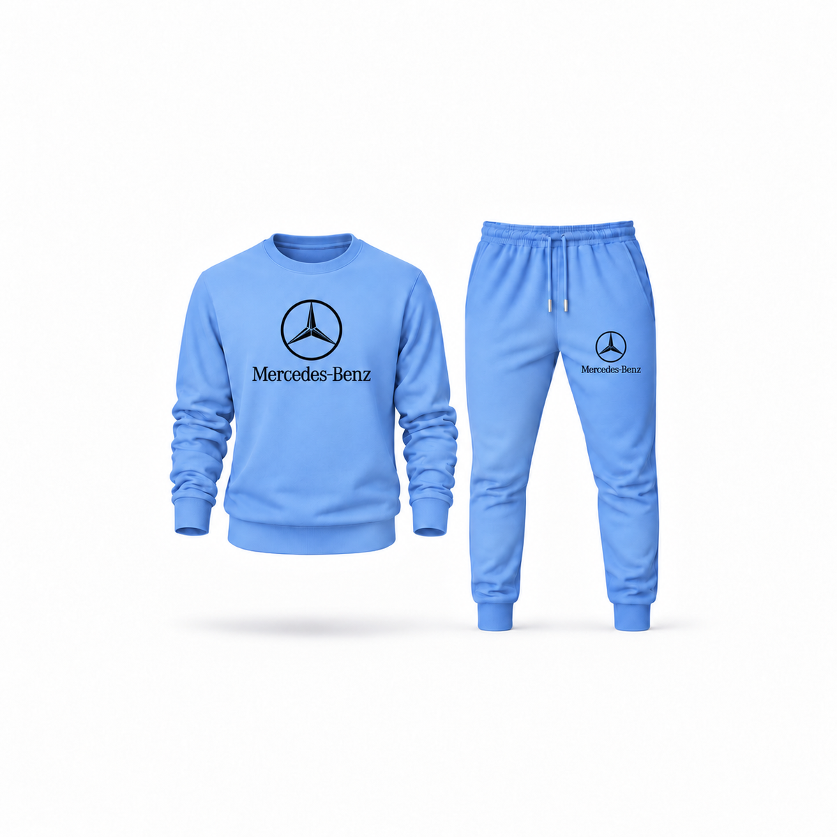 Men's Mercedes-Benz Luxury Sweatshirt Joggers Set | Color: Carolina Blue | Main