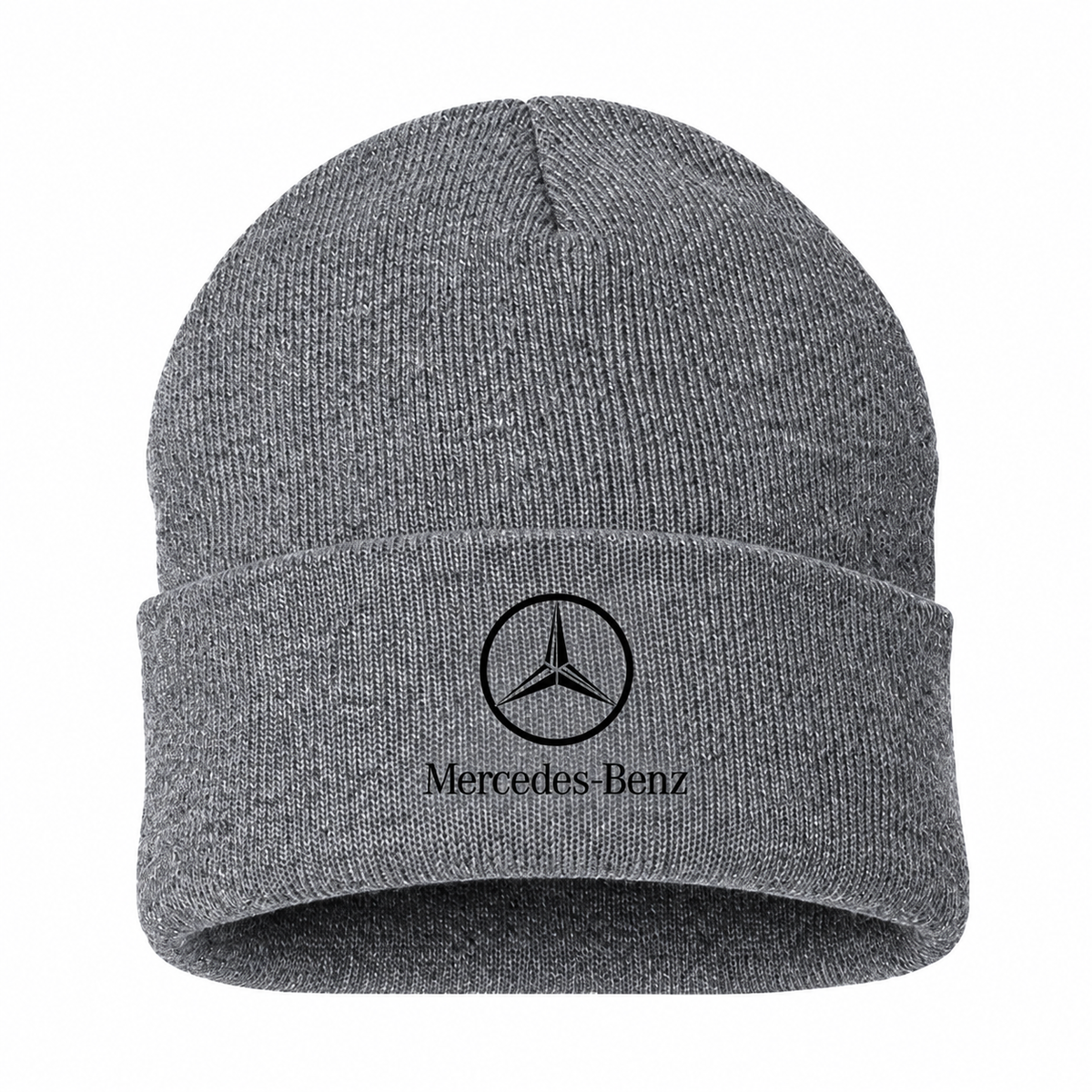 Men's Mercedes-Benz Luxury Beanie Hat — Gray — clean front main