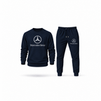 Men's Mercedes-Benz Luxury Sweatshirt Joggers Set | Color: Navy | Main