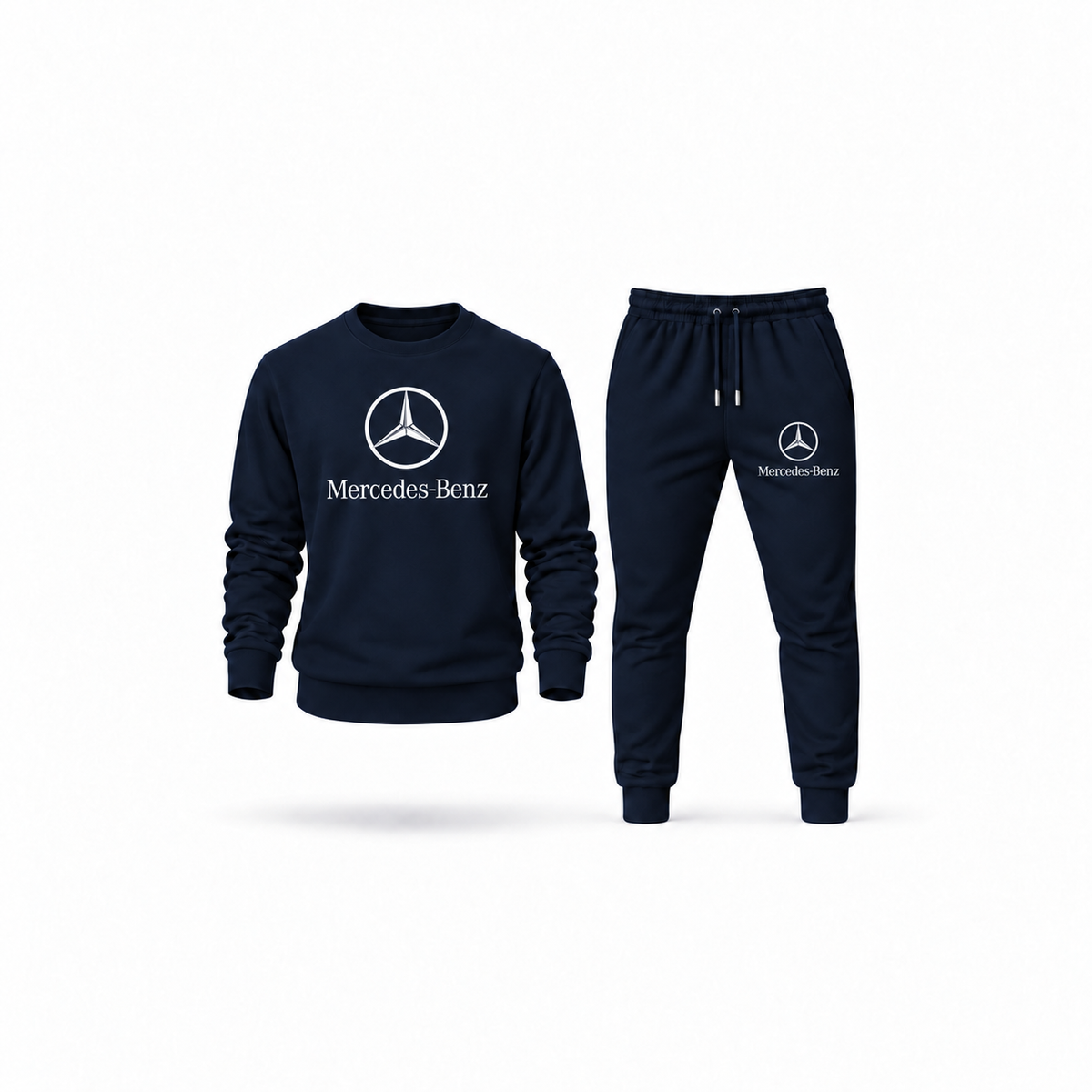 Men's Mercedes-Benz Luxury Sweatshirt Joggers Set | Color: Navy | Main