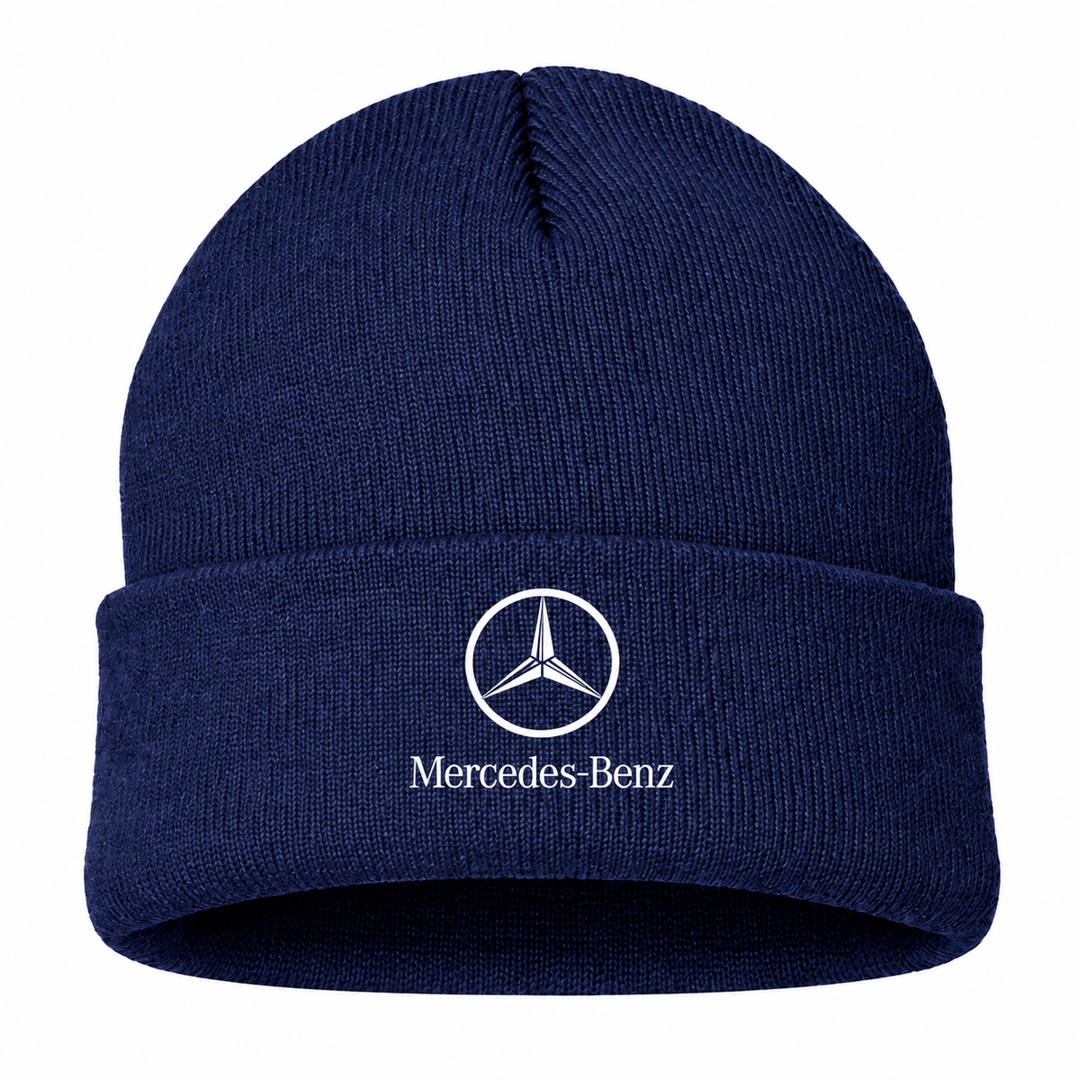 Men's Mercedes-Benz Luxury Beanie Hat — Navy — clean front main