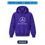 Mercedes-Benz Luxury - Youth Large Hoodie (Ages 10–12) | Color: Purple
