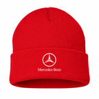 Men's Mercedes-Benz Luxury Beanie Hat — Red — clean front main