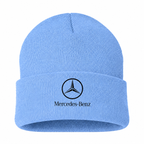 Men's Mercedes-Benz Luxury Beanie Hat — Sky Blue — clean front main