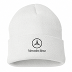 Men's Mercedes-Benz Luxury Beanie Hat — White — clean front main
