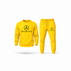 Men's Mercedes-Benz Luxury Sweatshirt Joggers Set | Color: Yellow | Main