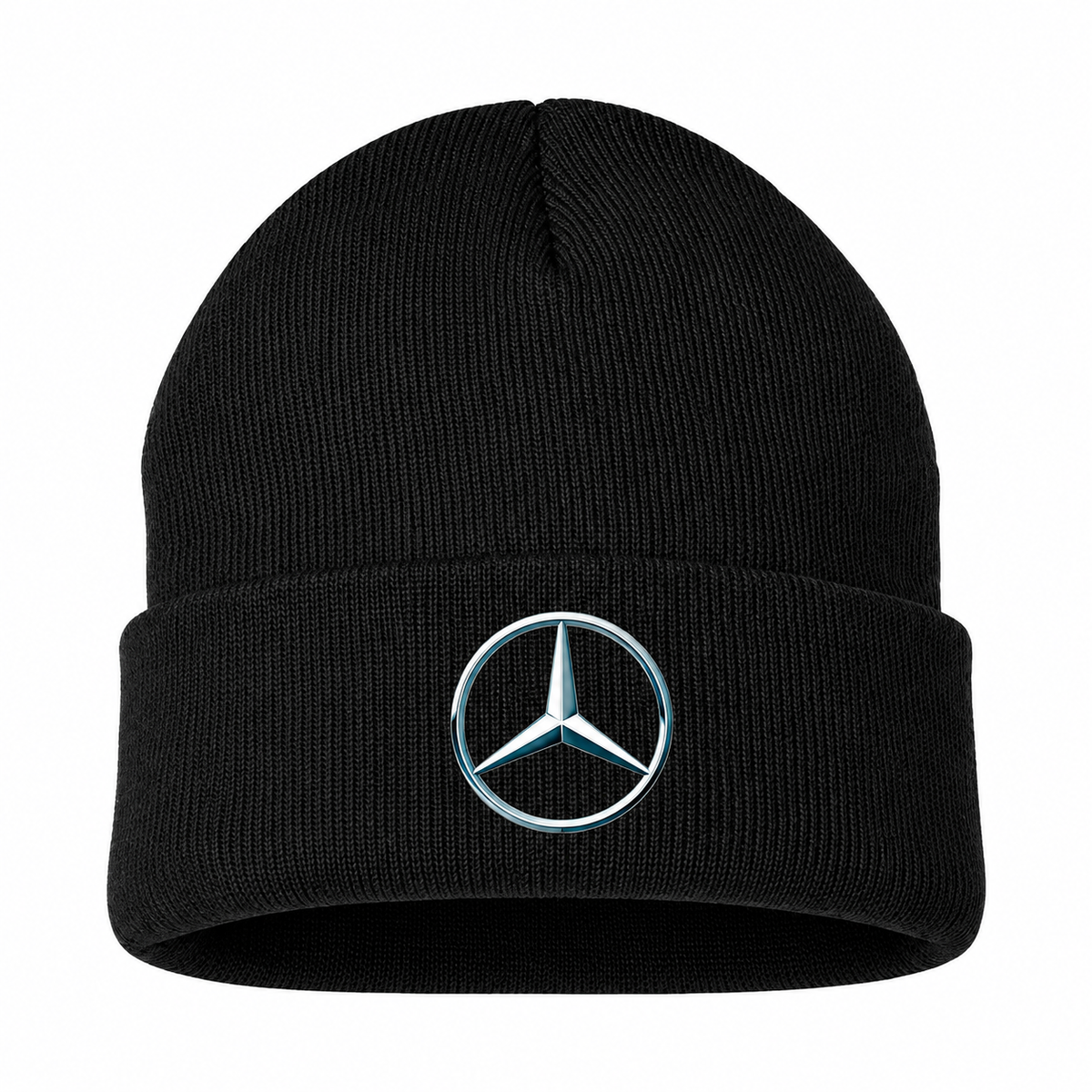 Men's Mercedes-Benz New Beanie Hat — Black — clean front main