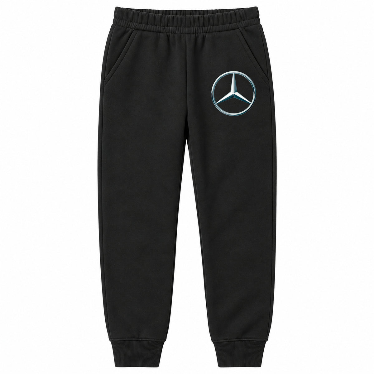 Mercedes-Benz New youth jogger sweatpants in Black, Youth Large ages 10–12