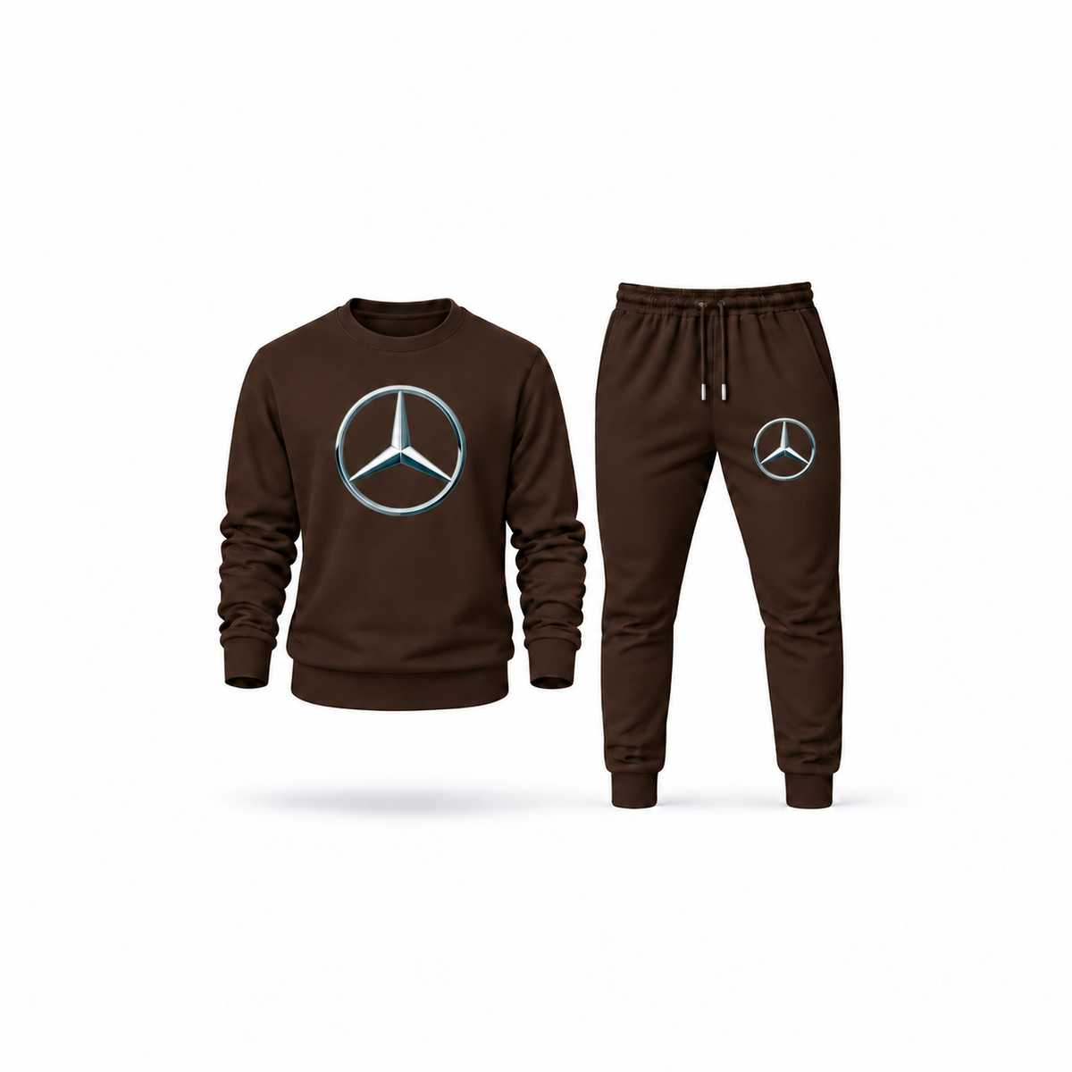 Men's Mercedes-Benz New Sweatshirt Joggers Set | Color: Brown | Main