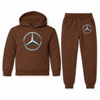 Mercedes-Benz New youth hoodie jogger set, Brown, Youth Large ages 10–12