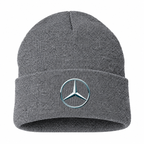 Men's Mercedes-Benz New Beanie Hat — Gray — clean front main