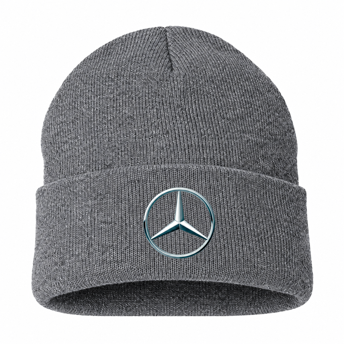 Men's Mercedes-Benz New Beanie Hat — Gray — clean front main
