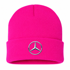 Men's Mercedes-Benz New Beanie Hat — Hot Pink — clean front main