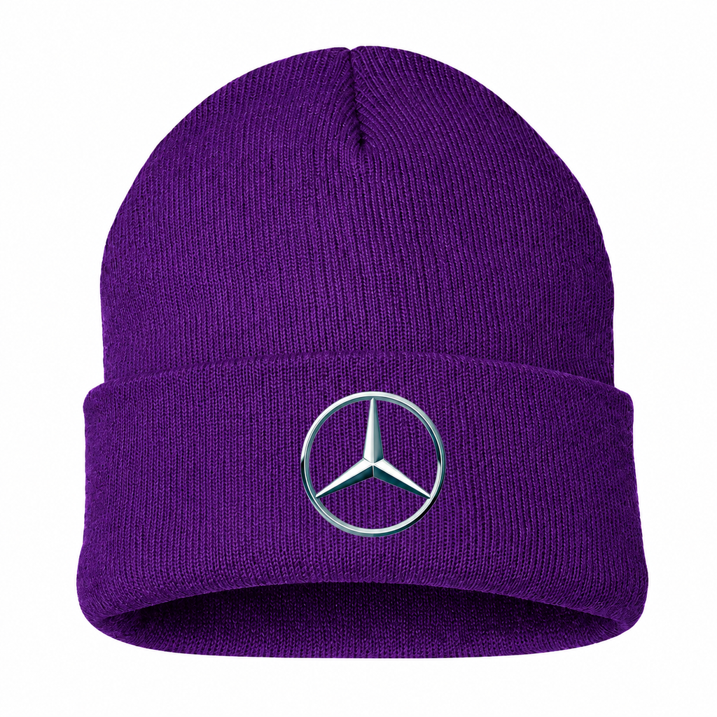 Men's Mercedes-Benz New Beanie Hat — Purple — clean front main