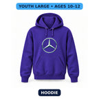 Mercedes-Benz New - Youth Large Hoodie (Ages 10–12) | Color: Purple