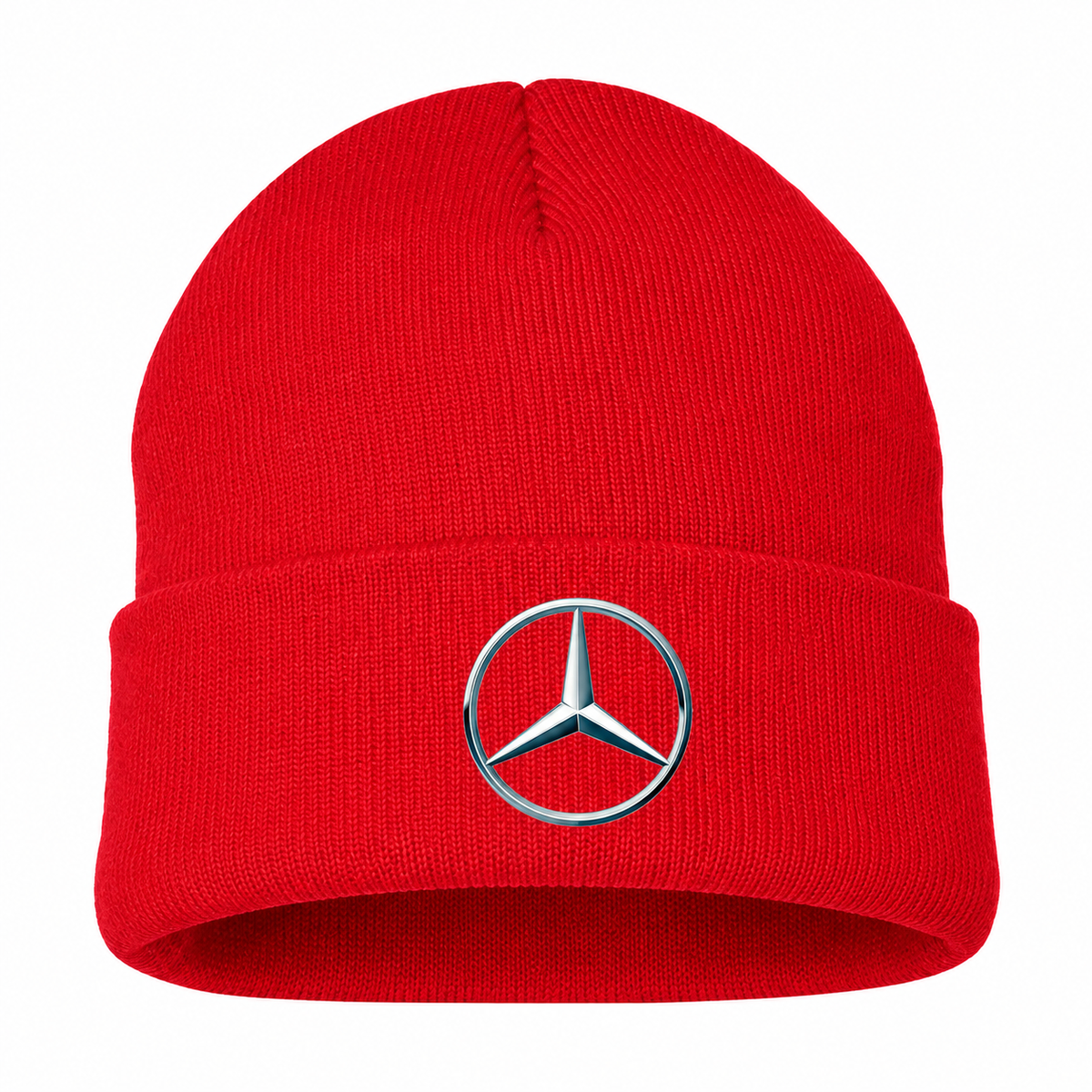 Men's Mercedes-Benz New Beanie Hat — Red — clean front main