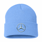 Men's Mercedes-Benz New Beanie Hat — Sky Blue — clean front main