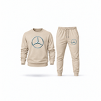 Men's Mercedes-Benz New Sweatshirt Joggers Set | Color: Tan | Main