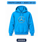 Mercedes-Benz New - Youth Large Hoodie (Ages 10–12) | Color: Turquoise
