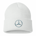 Men's Mercedes-Benz New Beanie Hat — White — clean front main