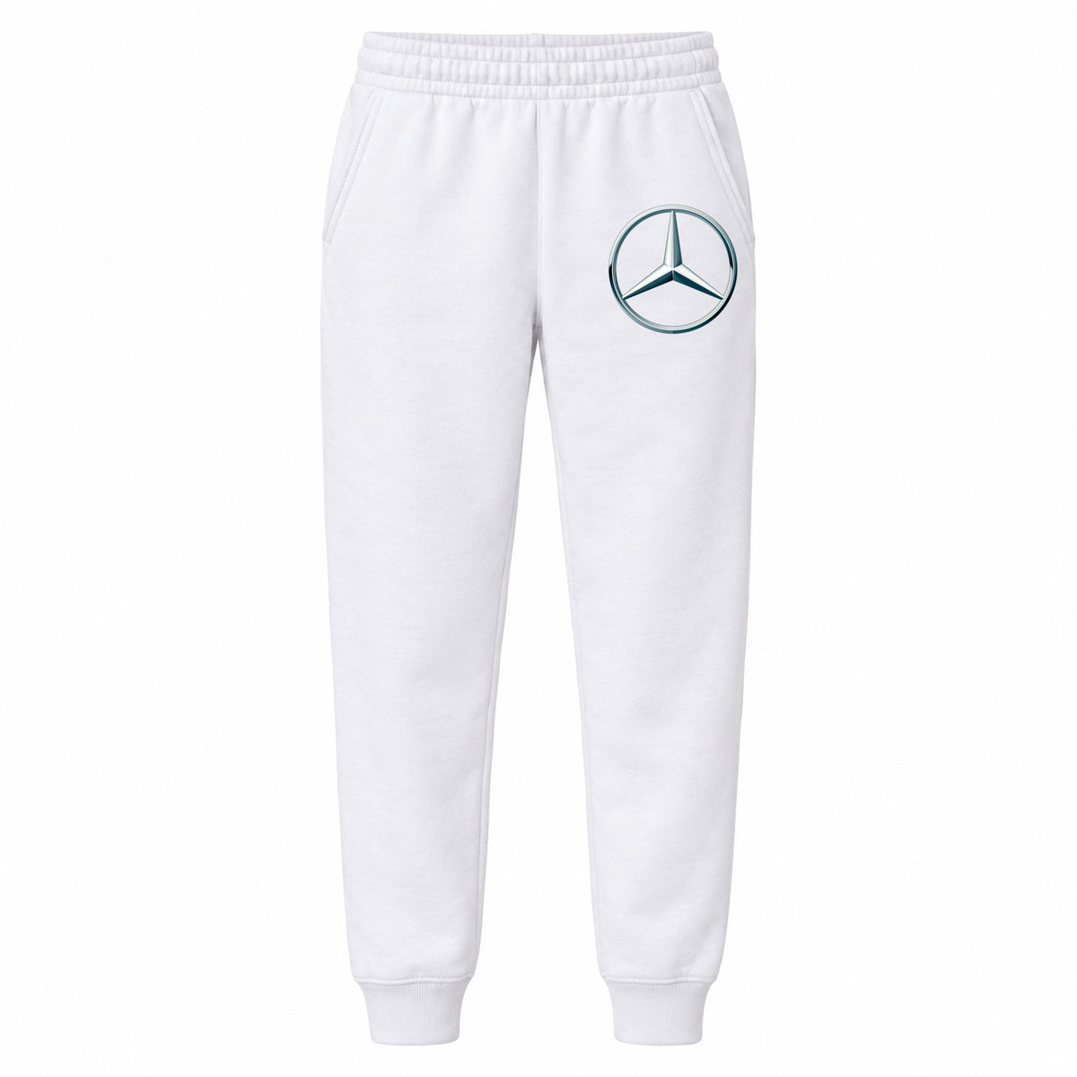 Mercedes-Benz New youth jogger sweatpants in White, Youth Large ages 10–12