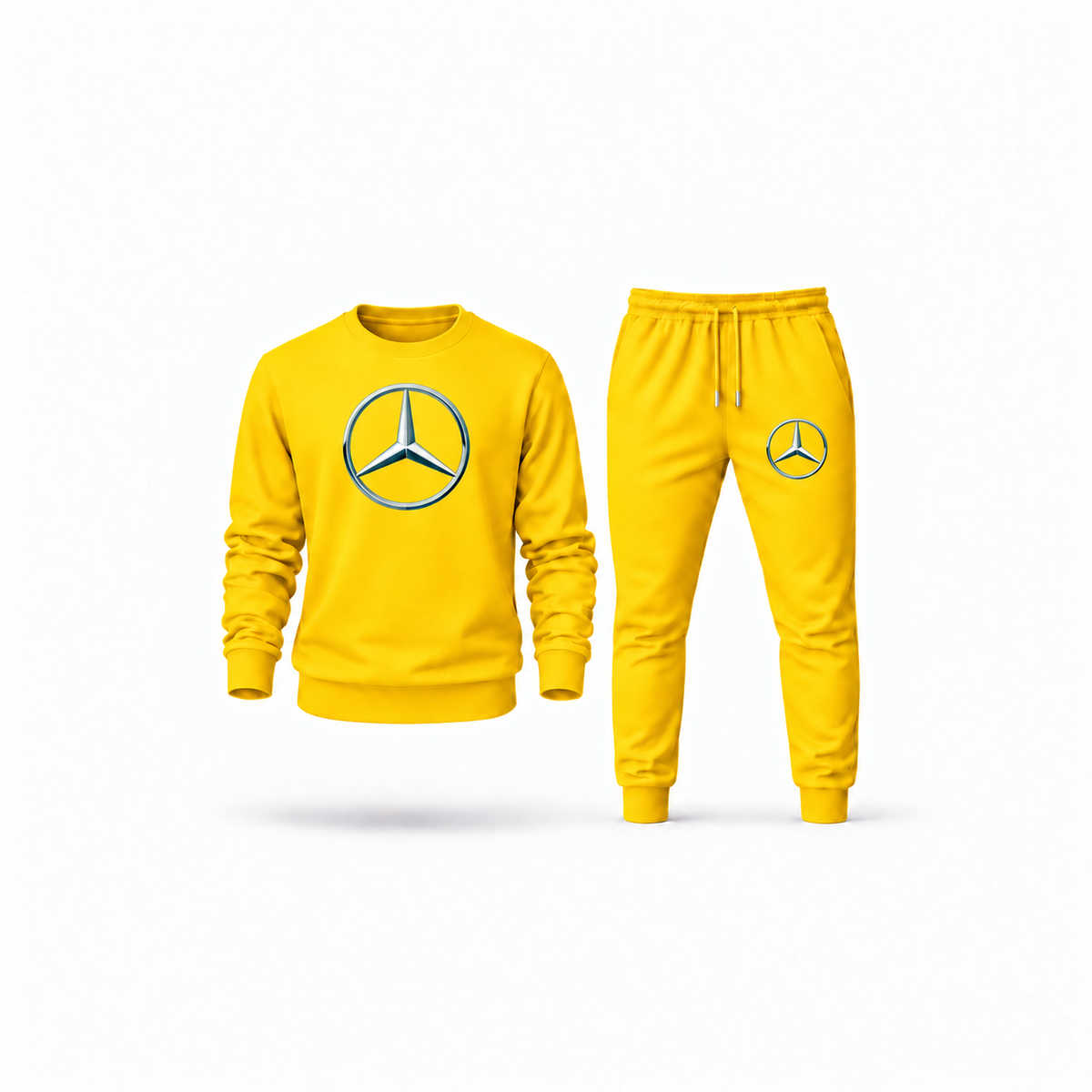 Men's Mercedes-Benz New Sweatshirt Joggers Set | Color: Yellow | Main