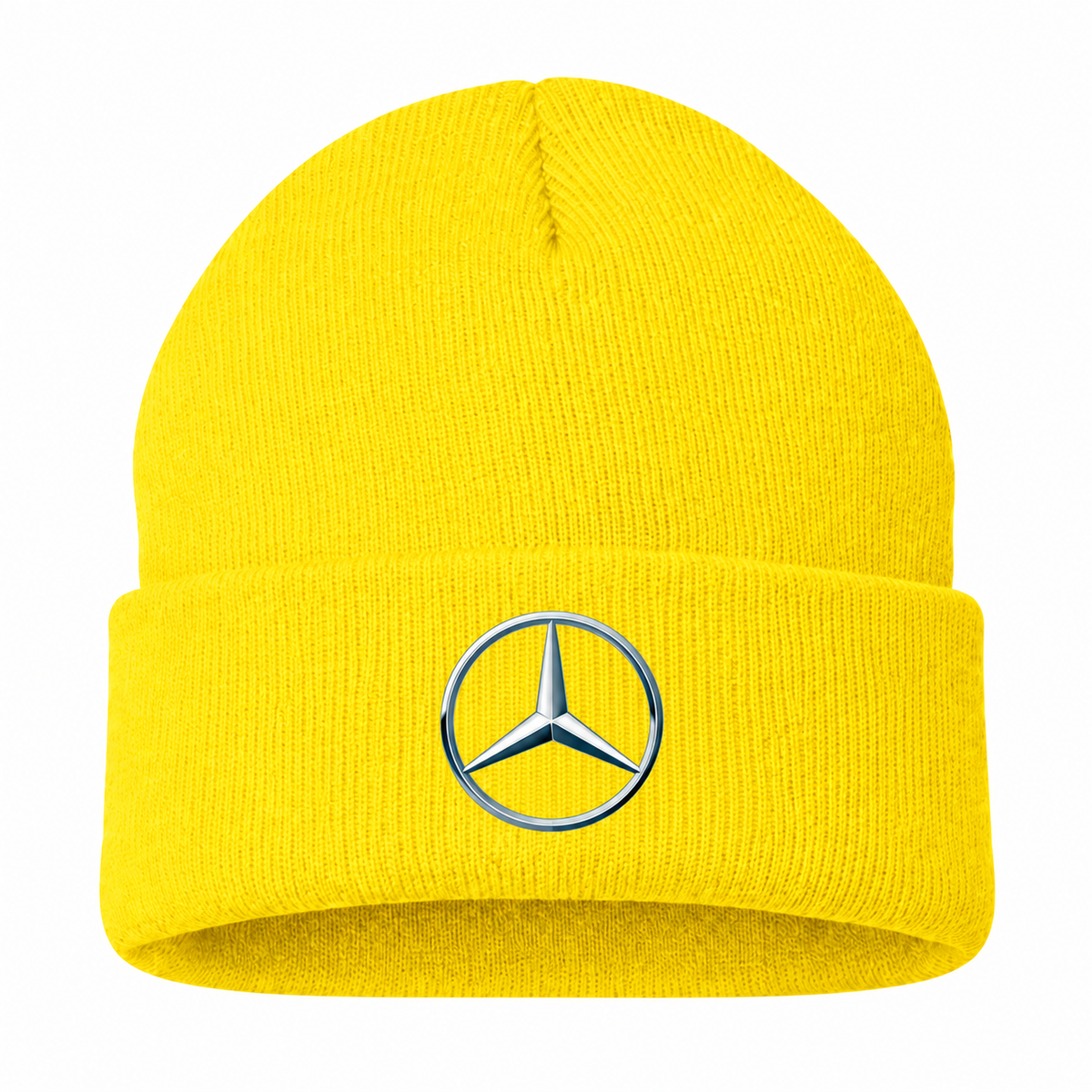 Men's Mercedes-Benz New Beanie Hat — Yellow — clean front main