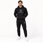Men’s Mercedes-Benz Luxury Car Hoodie Joggers Set | Color: Black | Image 3