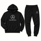 Men’s Mercedes-Benz Luxury Car Hoodie Joggers Set | Color: Black | Image 4