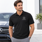 Men’s Mercedes-Benz Luxury Dry Blend Polo | Color: Black | Image 1