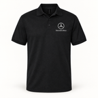 Men’s Mercedes-Benz Luxury Dry Blend Polo | Color: Black | Image 2