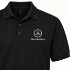 Men’s Mercedes-Benz Luxury Dry Blend Polo | Color: Black | Image 4
