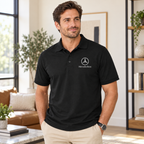Men’s Mercedes-Benz Luxury Dry Blend Polo | Color: Black | Image 5