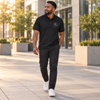 Men's Mercedes-Benz New Car Dry Blend Polo | Color: Black | Image 1