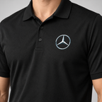 Men's Mercedes-Benz New Car Dry Blend Polo | Color: Black | Image 5
