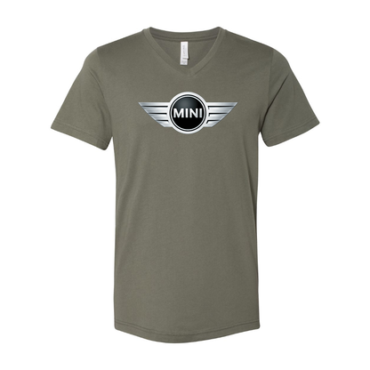 Men’s Mini Cooper Car NEW- BELLA + CANVAS - Jersey V-Neck Tee - 3005