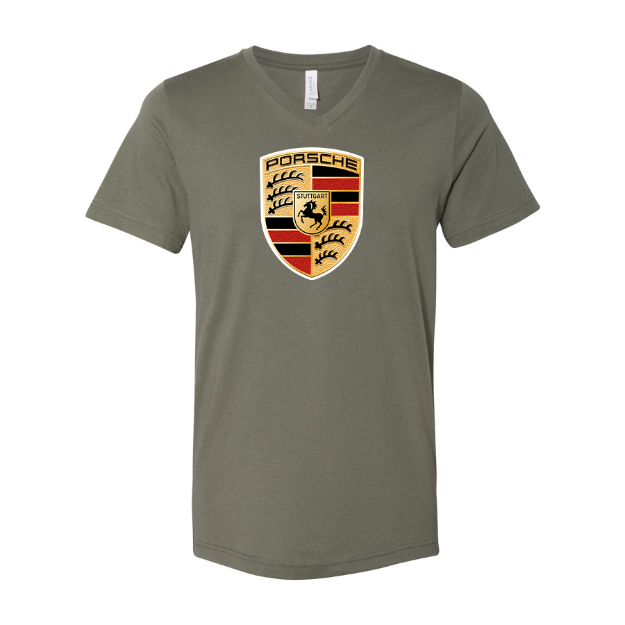Men’s Porsche Car - BELLA + CANVAS - Jersey V-Neck Tee - 3005