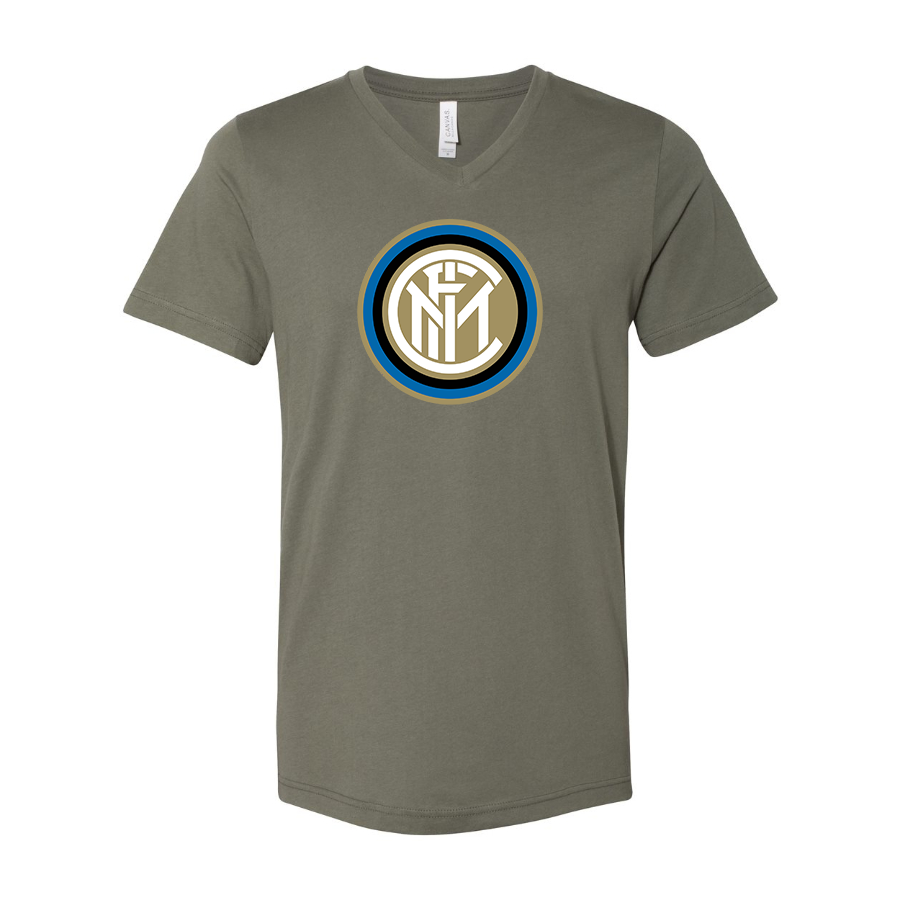 Men’s Inter Milan Soccer - BELLA + CANVAS - Jersey V-Neck Tee - 3005