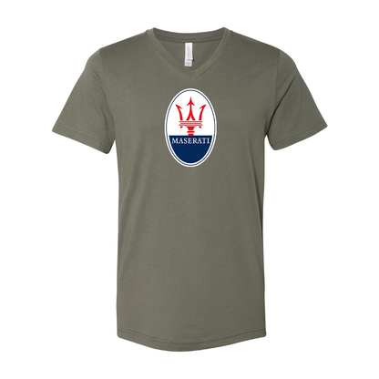 Men’s Maserati Car - BELLA + CANVAS - Jersey V-Neck Tee - 3005