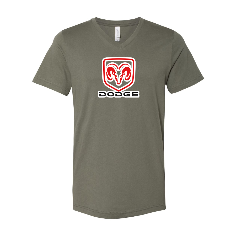 Men’s Dodge Car - BELLA + CANVAS - Jersey V-Neck Tee - 3005