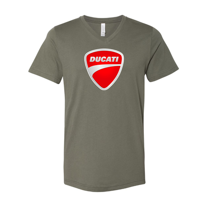 Men’s Ducati Motorcycle - BELLA + CANVAS - Jersey V-Neck Tee - 3005