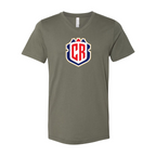 Men’s Costa Rica National Soccer Team - BELLA + CANVAS - Jersey V-Neck Tee - 3005