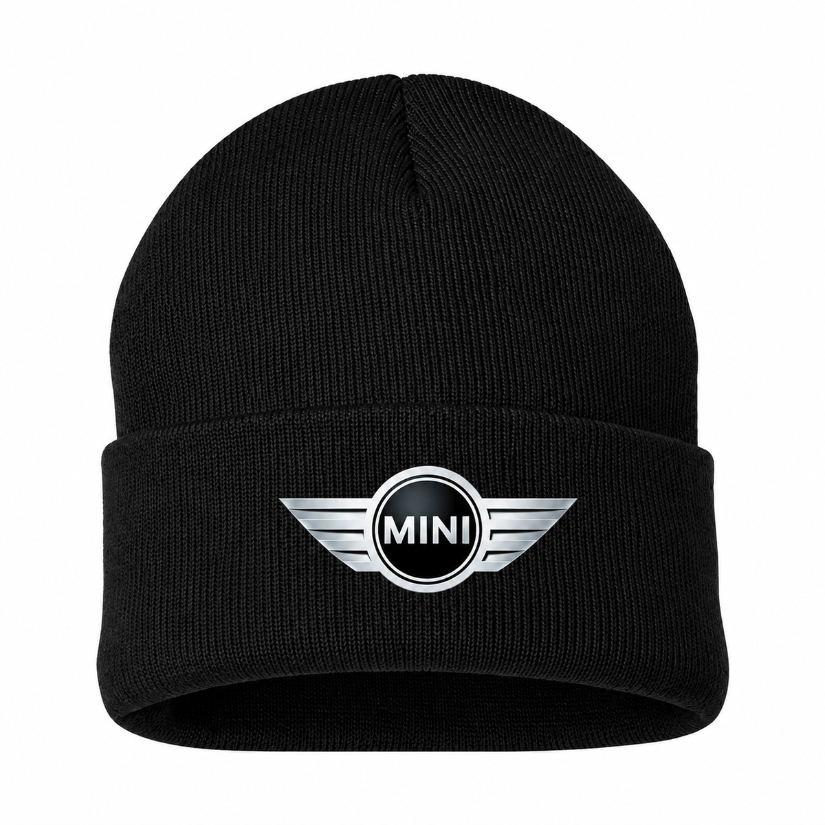 Men's Mini Cooper Beanie Hat — Black — clean front main