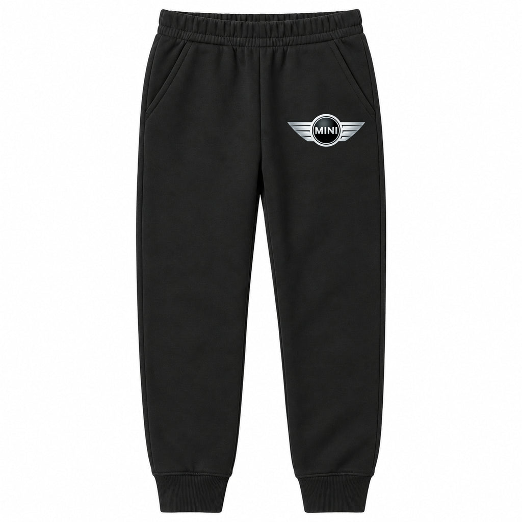 Mini Cooper youth jogger sweatpants in Black, Youth Large ages 10–12