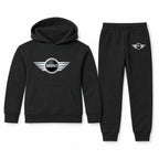Mini Cooper youth hoodie jogger set, Black, Youth Large ages 10–12