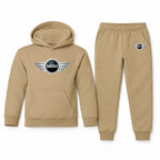 Mini Cooper youth hoodie jogger set, Khaki, Youth Large ages 10–12